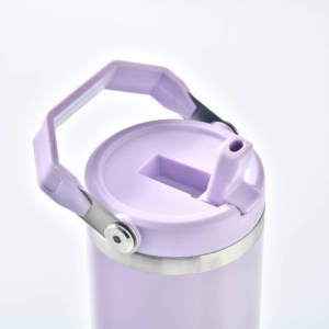 Almacén en EE. UU. para Vaso Moderno con Tapa Abatible, Botella de Agua de Acero Inoxidable Antiderrames con Asa, Colores Neón, para Negocios - Product Image 4