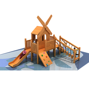 Parque Infantil de Madera para Niños, Castillo de Juegos al Aire Libre para el Hogar - Product Image 4
