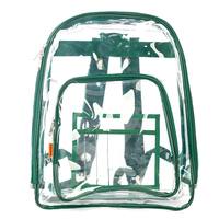 Offre Spéciale Heavy Duty Effacer Dos Voir À Travers PVC STADE Sécurité Transparent Travail Sac vert Sac À Dos Pour l'école Travail