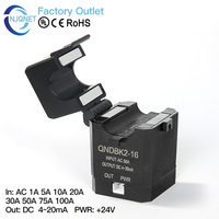 Transmetteur de courant 4-20mA, transformateur à noyau divisé, pince ampèremétrique QNDBK2-16 AC 1A 5A 10A 20A 50A 100A 420mA, transducteur, capteur de courant