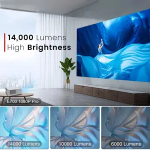 Evercom E700 Pro proyektor, proyeksi Laser led pintar 4K 14000 Lumens 1 + 16G Android 9.0