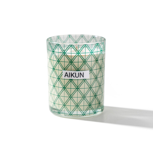 Juego de vela aromática y difusor de varillas de cera de soja natural con diseño geométrico verde Aikun, aroma ambiental para el hogar, fragancia para el dormitorio - Product Image 4