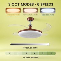 Ventilateur de plafond ultra-fin à moteur DC avec télécommande pour chambre à coucher, salle à manger, bureau à domicile