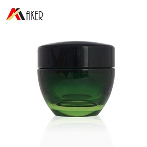 15 ml 50 ml de luxe vert dégradé en verre cosmétique pot de crème avec couvercle à vis noir et intérieur casquette - Product Image 2