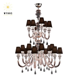 Candelabro de cristal de lujo moderno con bombilla LED regulable Luz colgante para <span class=keywords><strong>restaurante</strong></span> de hotel en casa - Product Image 1