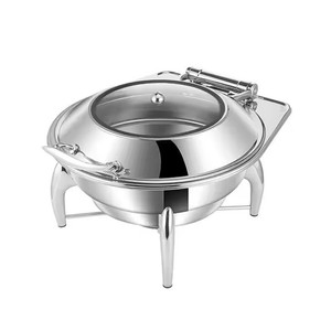 Stainless Steel <b>Buffet</b> Chafer 12L Circular Food <b>Warmer</b> Hotel Restaurant Wedding Party Use - Product Image 4