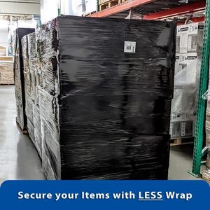 Film étirable HDPE noir de qualité supérieure Huamaohengchun Lifetime, 4 rouleaux x 18 po x 1500 pi x 80 gauge, film rétractable robuste de qualité alimentaire - Product Image 6