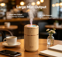 Humidificateur portable mini à brume froide avec éclairage LED rotatif, ultra silencieux, arrêt automatique et ions négatifs – Vente en gros