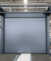 Porte de garage spirale automatique moderne à grande vitesse, porte de villa, 100 mm, en alliage d'aluminium, isolée avec mousse PU, coupe-vent, porte à enroulement