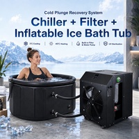 Refroidisseur d'eau pour bain de glace 1HP avec filtre, télécommande WiFi intelligente et pompe pour la thérapie de récupération par immersion froide