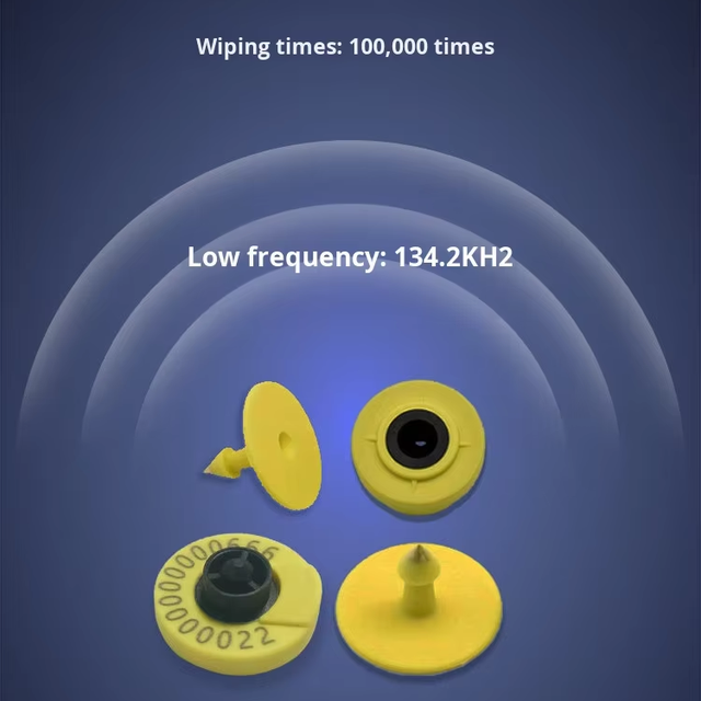 RFID Animal Electronic Ear Tag with Smart Chip for Pigs Cows Sheep-Multi-Frequency Identification