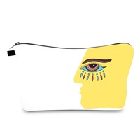 Pochette cosmétique en toile, style bohème, avec fermeture éclair, sac à maquillage polyvalent et trousse à crayons pour femmes et écolières, logo personnalisé avec doublure