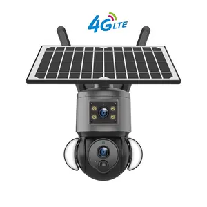 UBox 6MP çift Lens çiftlik monitör akıllı 4G hücresel PTZ kamera kapalı AI otomatik izleme gözetim Video IP ağ güneş kamera