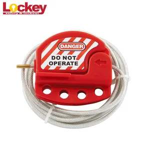 Высокое качество, безопасность, индивидуальная длинная Блокировка кабеля, красная регулируемая стальная Блокировка кабеля