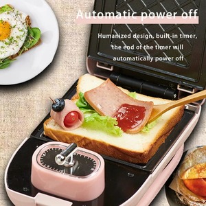 Máquina para Hacer Sándwiches Multifuncional Portátil 5 en 1 con Enchufe del Reino Unido, Tostadora Eléctrica para el Hogar, Máquina para Hacer Waffles y Desayunos con Asa y Temporizador - Product Image 3
