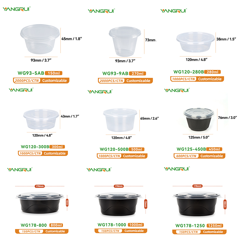 Tasses à sauce Bols en plastique