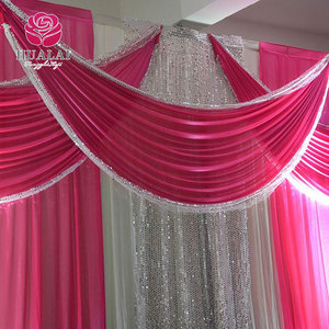 Sang Trọng Satin Sequin Swag Backdrop Rèm Treo Lên Cho Đám Cưới Đảng Lễ Kỷ Niệm Sân Khấu Hiệu Suất Tổ Chức Sự Kiện Trang Trí - Product Image 5