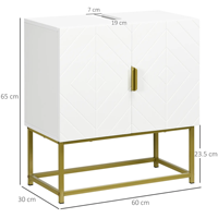 Meuble sous-vasque de salle de bain Youtev, armoire de rangement sous-vasque, meuble sous-vasque avec 2 portes et pieds dorés, prêt à être expédié