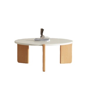 Solid Wood <b>Round</b> Coffee <b>Table</b> Nesting Modern Minimalist Living Room <b>Side</b> <b>Table</b> Nordic Style <b>Small</b> Sofa <b>Table</b> - Product Image 4
