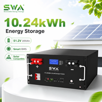 Système de stockage d'énergie domestique 10 kW avec batterie au lithium 51,2 V 48 V 100 Ah 200 Ah 300 Ah, batterie solaire LiFePO4 pour usage domestique
