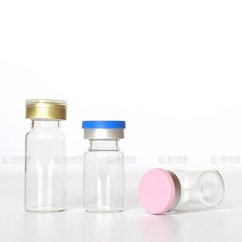 Botol kaca injeksi steril 5ml bening Diameter 22mm terlaris terbuat dari tabung kaca borosilikat netral botol kaca 5ML