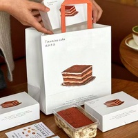 Boîte d'emballage pour gâteau tiramisu avec couvercle, boîte à gâteau à étages, mousse au matcha, pâtisserie cuite, boîtes à emporter pour usage alimentaire