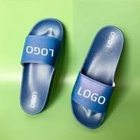 Sandales et claquettes pour femme, nouvelle tendance 2024, prix usine, logo imprimé, semelle plate en PVC, design personnalisé