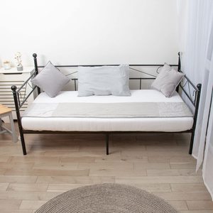 Struttura per divano <span class=keywords><strong>letto</strong></span> <span class=keywords><strong>singolo</strong></span> in metallo <span class=keywords><strong>con</strong></span> binario laterale per camera da <span class=keywords><strong>letto</strong></span> o soggiorno per adulti e bambini - Product Image 3