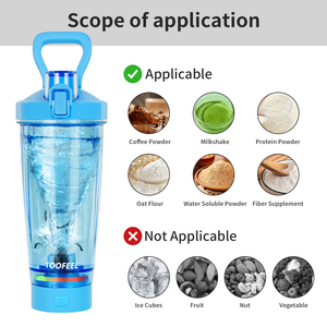 Botella Mezcladora Eléctrica Recargable USB-C, Compra al por Mayor en China, Mezcla Rápida en 30 Segundos para Proteínas en Polvo y Sustitutos de Comida - Product Image 6