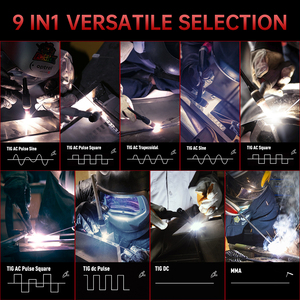 Andeli AC DC LCD 110V/220V 200amp từ xa Tig nhôm máy hàn với footpadel và lạnh hàn Mũ bảo hiểm - Product Image 3