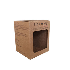 Custom Printed Kraft Paper Boxes for Candles with <b>Window</b> - Product Image 1