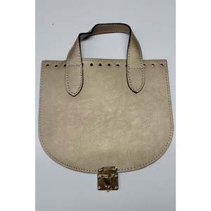 Housse de sac en cuir doré 20x22cm avec sac à rabat et accessoire de poulie - Product Image 1