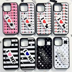 Mode Spots Trèfle À Quatre Feuilles Acrylique Cas De Téléphone Portable Machine D'impression pour iphone 16 Pro Max 15 14 Fantaisie Supports Couverture Arrière - Product Image 6