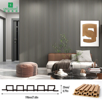 Panel Dinding WPC PVC Anti Air, Anti Api, Peredam Suara, Motif Geometris untuk Penggunaan Komersial, Rumah Tangga, Hiburan, TV Modern