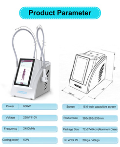 Appareil de beauté à 2 poignées Pro Cool Wave 2,45 GHz en ABS, portable, pour le remodelage corporel, le raffermissement et le lifting du visage - Product Image 4