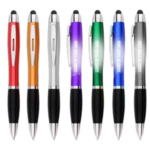 Оптовая продажа, персонализированная шариковая ручка с логотипом на заказ, подарочные металлические шариковые ручки со светодиодным логотипом