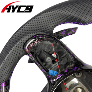 Volante Deportivo de Carreras de Fibra de Carbono Forjado con LED para Mercedes-Benz <span class=keywords><strong>AMG</strong></span> W167 W205 W213 GT <span class=keywords><strong>63</strong></span> Clase C Clase G <span class=keywords><strong>GLA</strong></span> GLE GLC GLS - Product Image 2