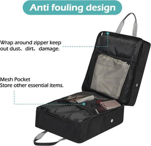 Organizador de zapatos portátil para viaje con asa, capacidad para 6 pares, almacenamiento unisex para equipaje y maletas. - Product Image 3
