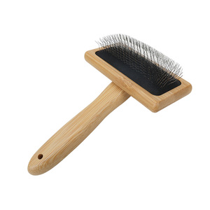 Cepillo de acero inoxidable de estilo sencillo al por mayor, herramienta de aseo para mascotas de alta calidad para depilación de perros y gatos, Material ABS de madera - Product Image 6