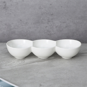Hot Sale Restaurant Kitchen Decoration 3 Compartment Sauces Dipping Dish Nuts Candy <strong>Tapas</strong> Serving Dishes - Product Image 6