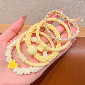 Korean color big circle head rope set children's <b>rubber</b> band hair <b>ring</b> does not hurt hair girls hair <b>ring</b> tie hair accessories - Product Image 3