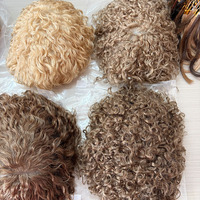 Prothèse capillaire complète en PU à peau fine, système de remplacement de cheveux humains en V, patch toupet pour hommes, bouclés 18 mm