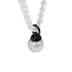 ตัวเรือนจี้เงินแท้ S925 สำหรับใส่ลูกปัดกลมขนาด 10-13 มม. อุปกรณ์ทำสร้อยคอแฟชั่น DIY พร้อมตัวปิด 31157 อุปกรณ์ทำเครื่องประดับ - Product Image 5