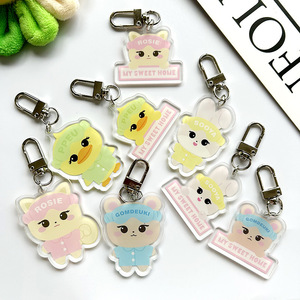 Spot Pink Ink BP <b>Anime</b> Acrylic Double-Sided Plastic Key Chain Bag with Pajamas Doll Car Souvenir Accessories - Product Image 1