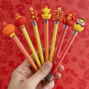 ที่ครอบดินสอซิลิโคนรูปเครื่องรางนำโชค 3 มิติ ลายโลโก้ตามสั่ง สำหรับเทศกาลปีใหม่ ของขวัญส่งเสริมการขายสำหรับการสั่งซื้อจำนวนมาก - Product Image 6