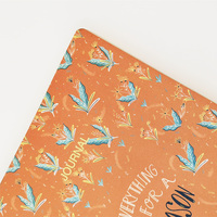 Bloc-notes artisanal couleur bordée, carnet artisanal couleur bordée, logo personnalisé doré, style rétro nostalgique, multifonctionnel, pour bureau, format A4, imprimé