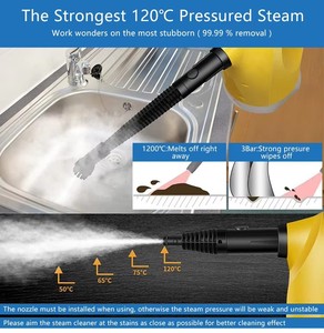 Nettoyeur vapeur électrique portable multi-surfaces à pression pour un <span class=keywords><strong>nettoyage</strong></span> en profondeur naturel <span class=keywords><strong>et</strong></span> une <span class=keywords><strong>désinfection</strong></span> à domicile - Product Image 5