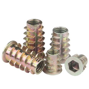 Đầu Nối Đồ Nội Thất Có Ren M4 M5 M6 M8 Bằng Thép Hợp Kim Kẽm Đai Ốc Chèn Gỗ Đồ Nội Thất Vít Gỗ - Product Image 5