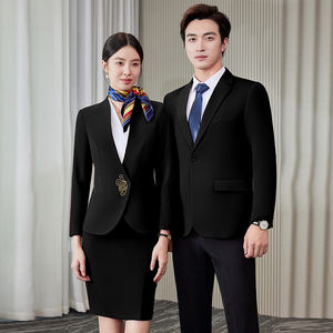 Conjunto de <span class=keywords><strong>traje</strong></span> de gerente profesional para mujer, <span class=keywords><strong>chaqueta</strong></span> roja y mono para primavera Otoño, nuevo vestido ejecutivo para habitación de invitados para hombres - Product Image 2