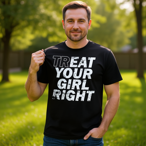 T-shirt Treat Your Girl Right, cadeau pour la fête des pères, vêtements pour hommes - Product Image 3